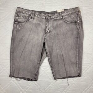 Arizona Jean‎ Co Bermuda Low Rise gray cut off jean shorts size 19 nwt